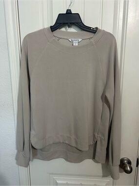 Athleta Neutral Taupe Crewneck Sweatshirt